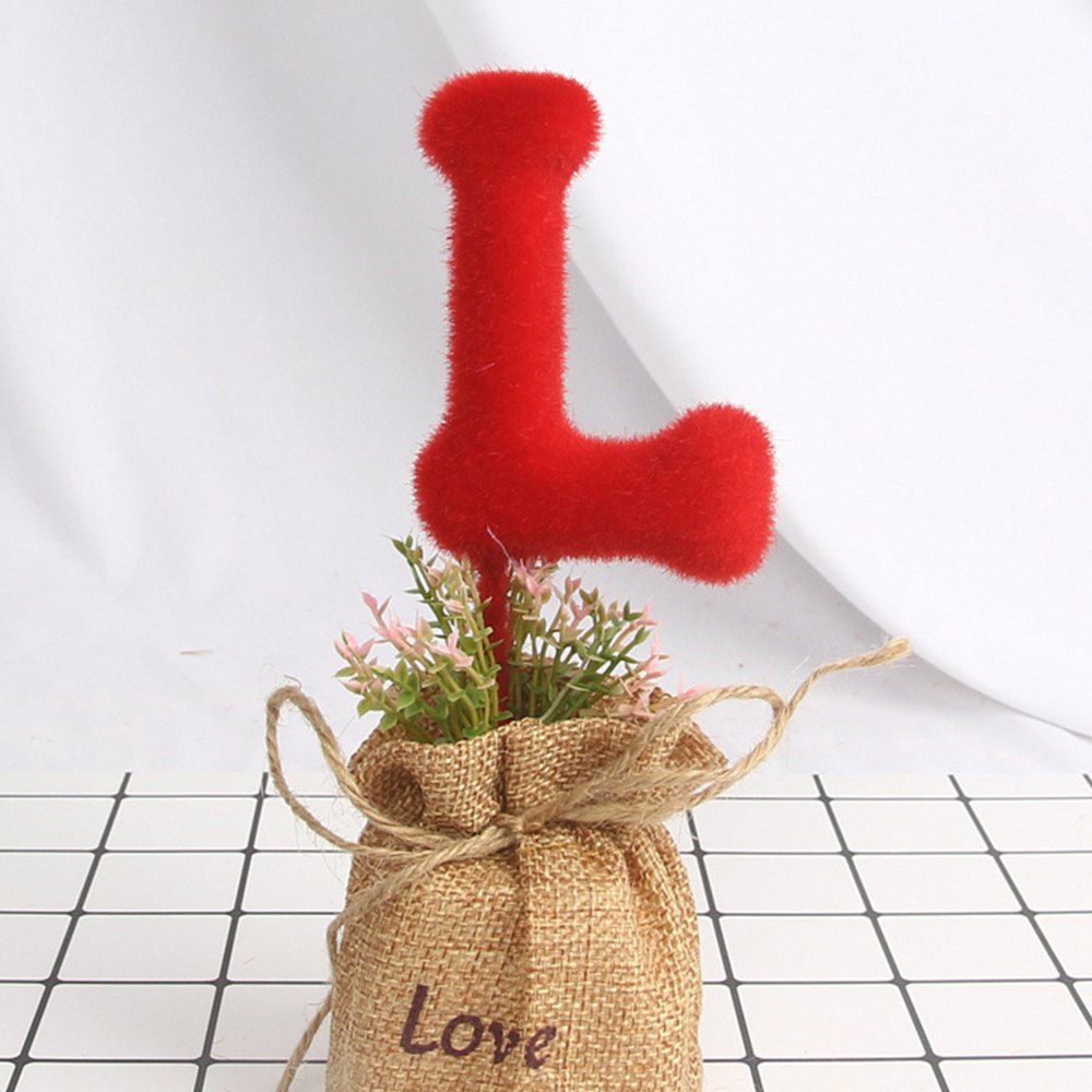 

Artificial Love Green Plant, Red