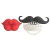 Sucette infantile drôle de style de moustache de lèvre de 2PCS - multicolor 