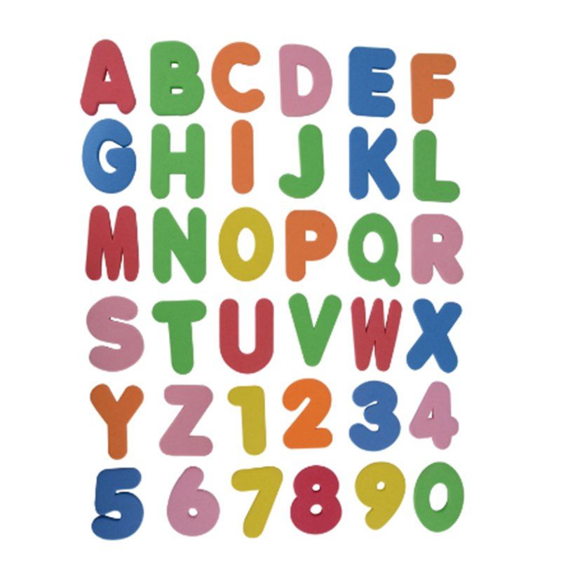 

26 Letters and 0 - 9 Numbers Intelligence Toys for Children 36PCS, Multi