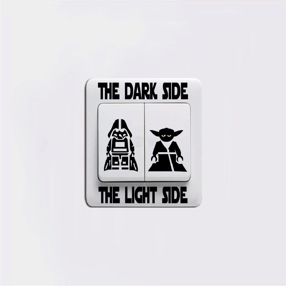 

Fashion Modern Switch Stickers Wall Decals Bedroom Home Decor Living Room, Black