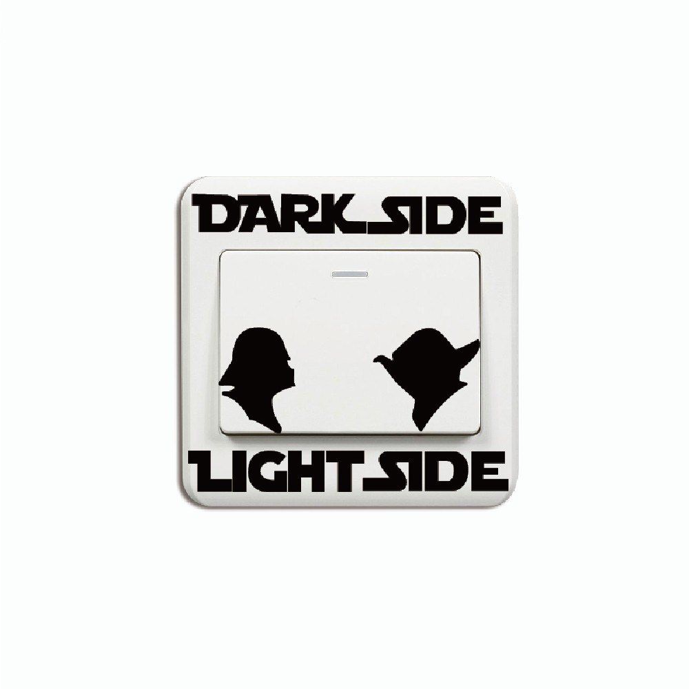 

Waterproof Removable Switch Sticker Vinyl Wall Decal Room Home Decor, Black