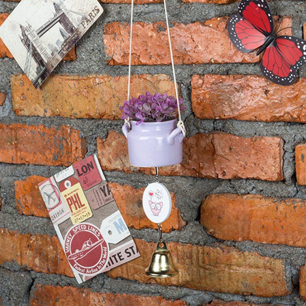 

WX-C29-1705 Home Decoration Ceramic Pot Wind Chime, Violet