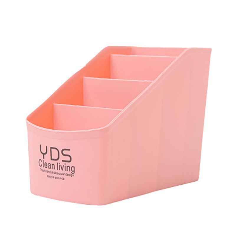 

DIHE Multifunction Plastic Stationery Cosmetics Desktop Storage Box, Pink