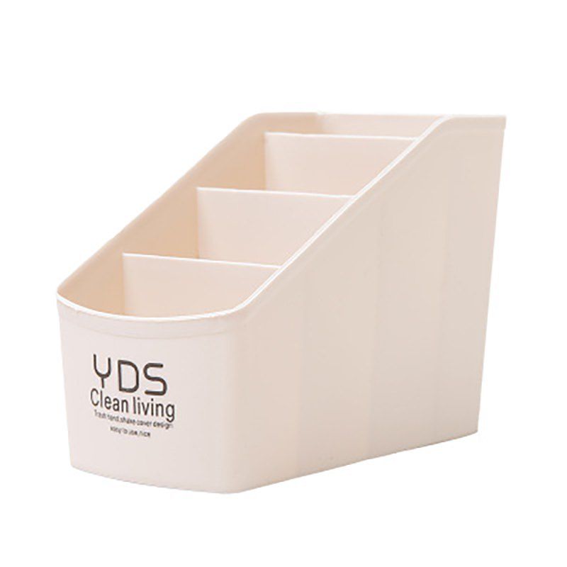 

DIHE Multifunction Plastic Stationery Cosmetics Desktop Storage Box, Beige