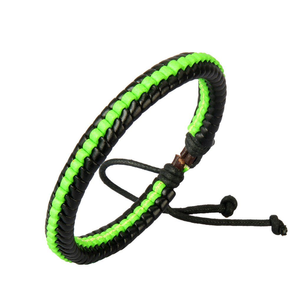 

Fashion Ornament Weave Multi Color Rope Bracelet, Green