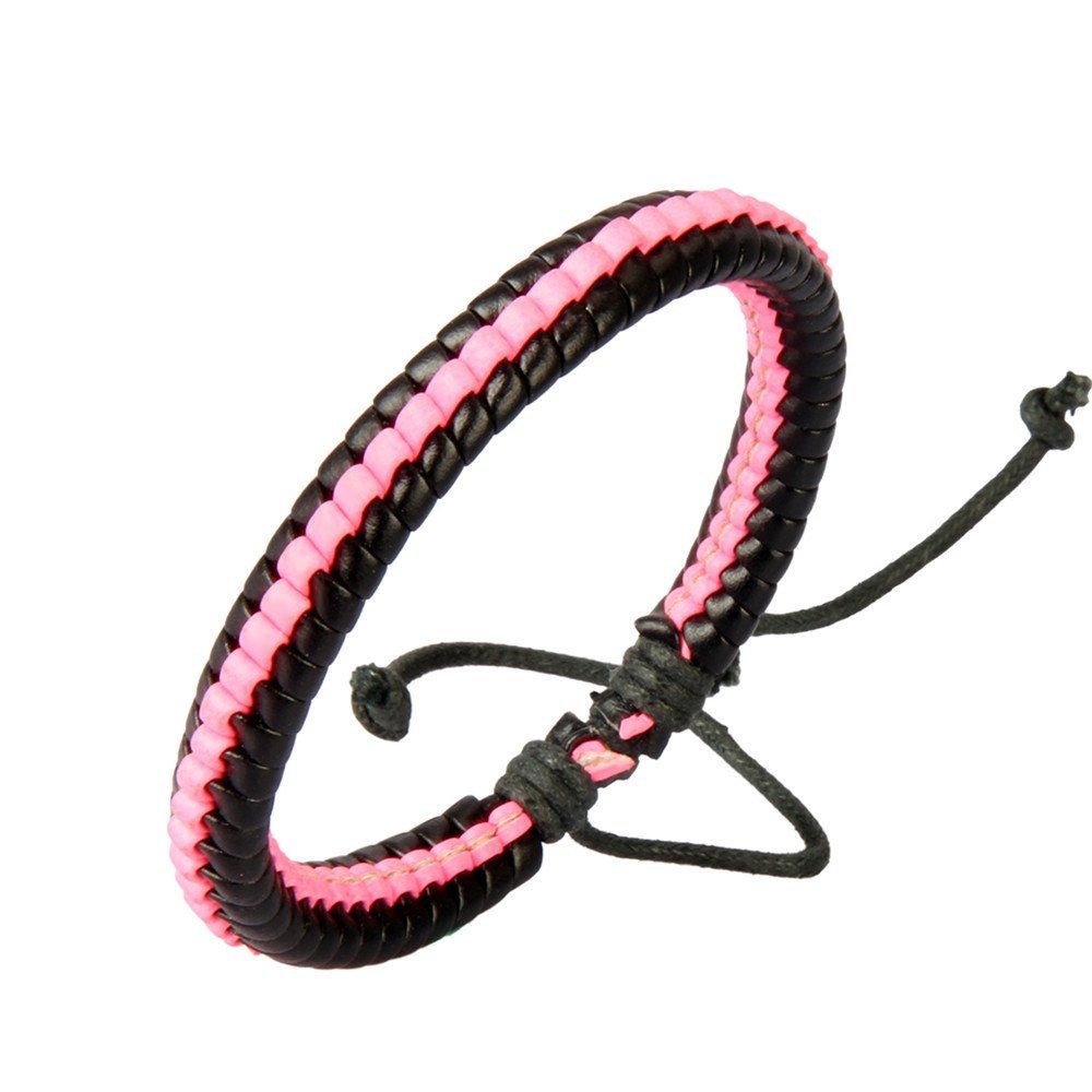 

Fashion Ornament Weave Multi Color Rope Bracelet, Pink