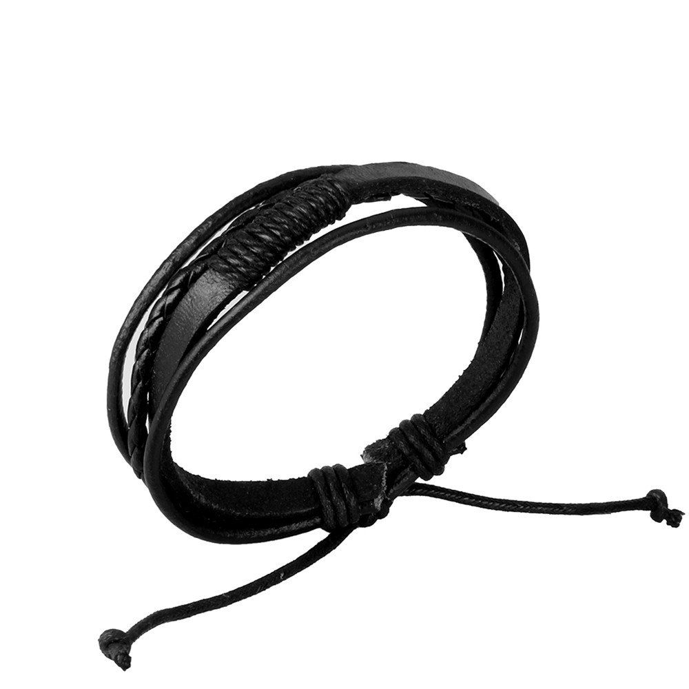 

Fashion Jewelry Single Ring Rope Bracelet, Black