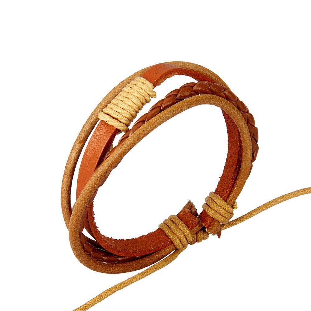 

Fashion Jewelry Single Ring Rope Bracelet, Light khaki