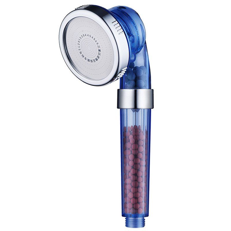 

Water Saving Shower Head Anion SPA Filtration Handheld Nozzle, Indigo