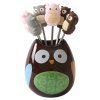 Fourchette et porte-fruits en forme de hibou en acier inoxydable - multicolor 