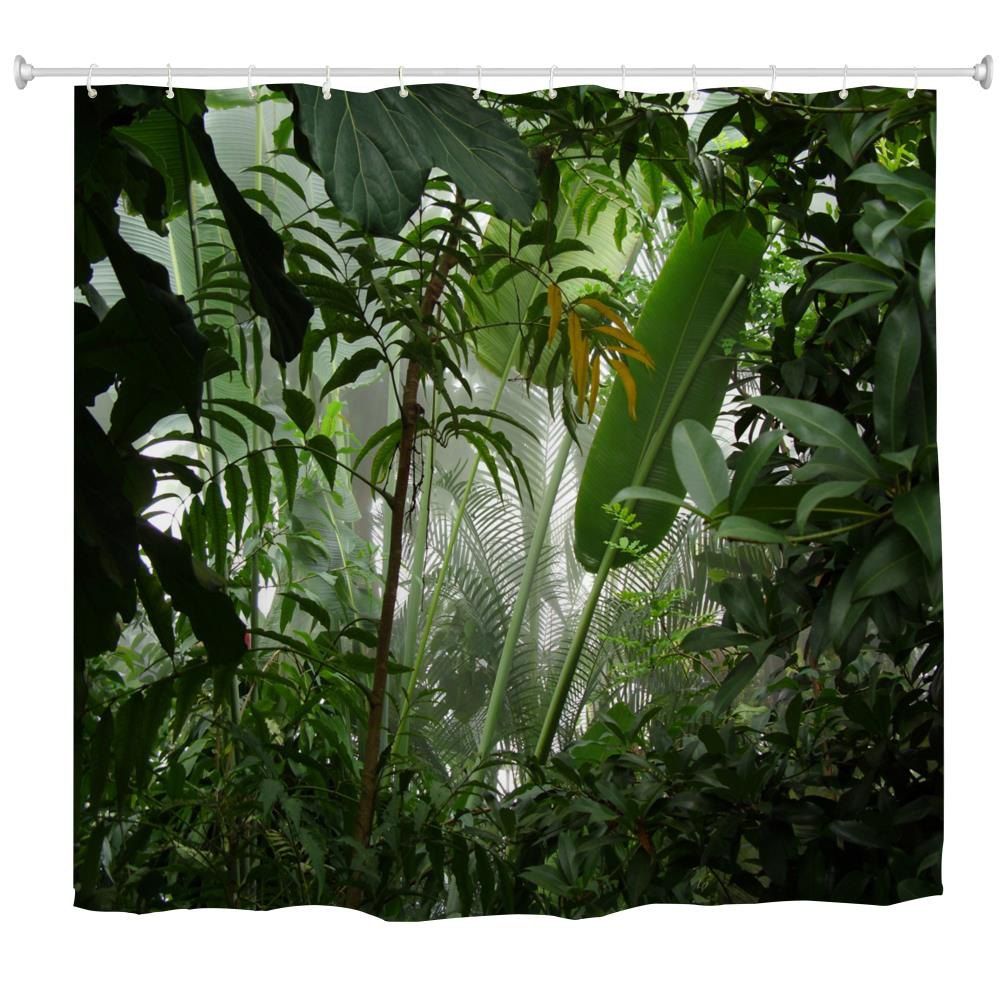 

Misty Rainforest Water-Proof Polyester 3D Printing Bathroom Shower Curtain, Multi-a