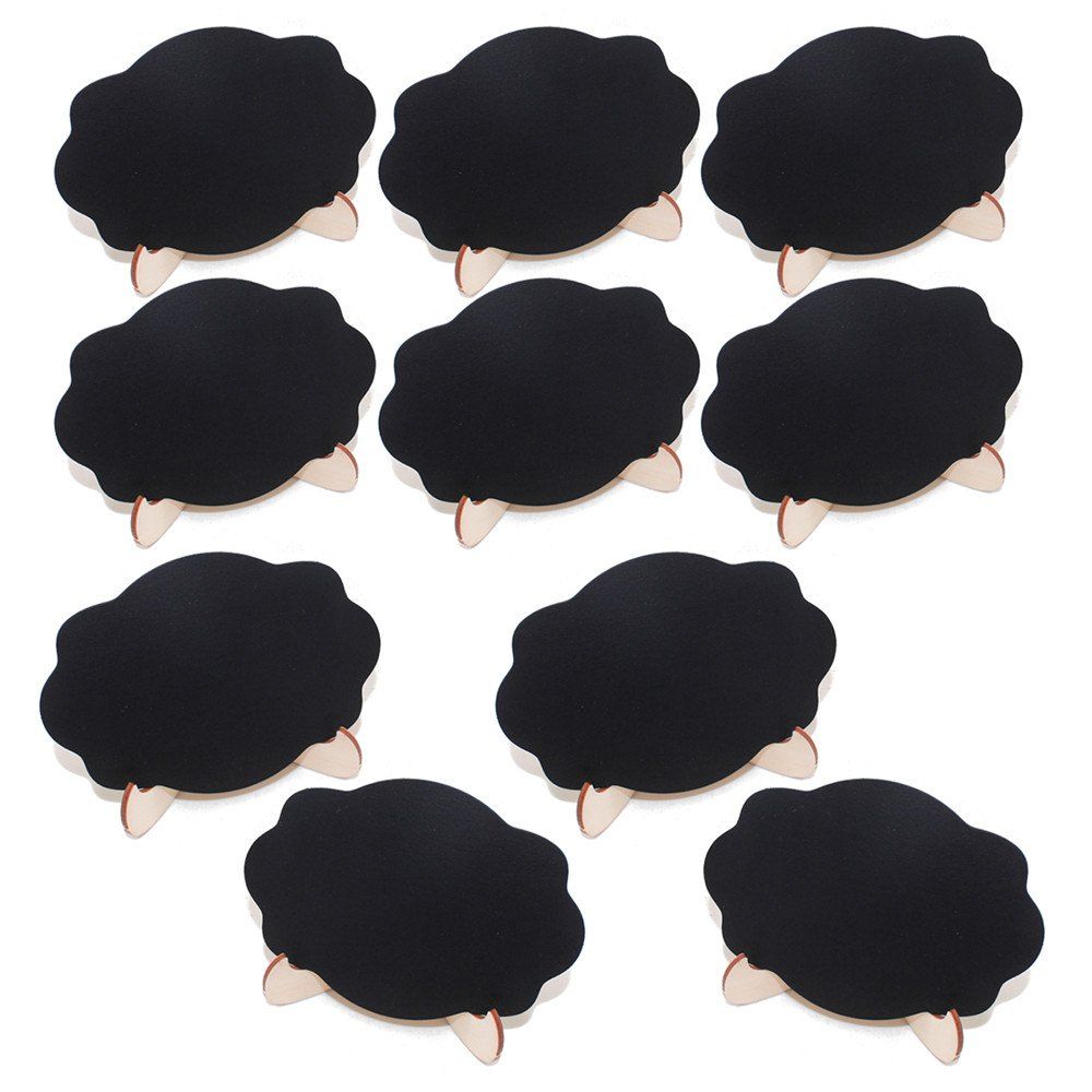 

10PCS Creative Blackboard Display Board Support Home Decoration, Black