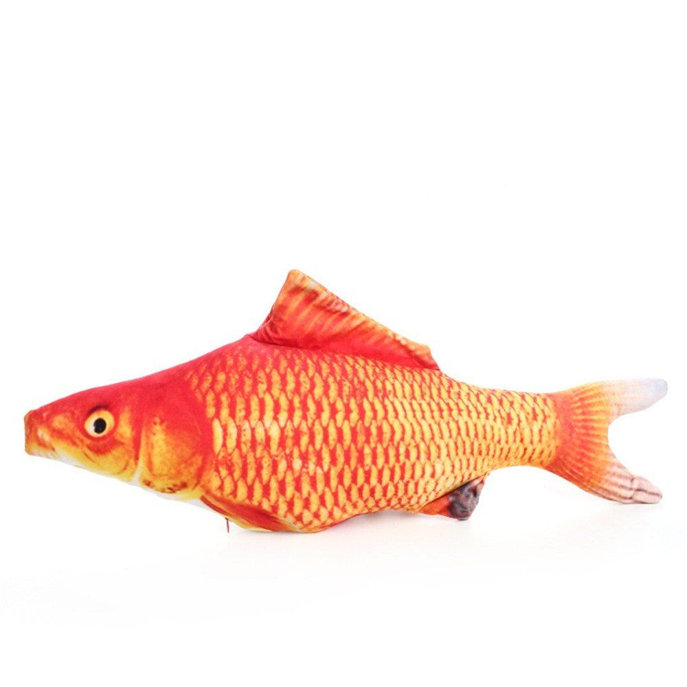 

Funny Lifelike Fish Shape Pet Cat Kitten Cute Simulation Playing Toy, Multi-d