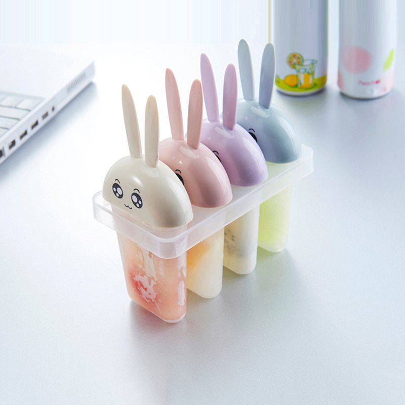 

Creative Four DIY Plastic Ice Cream Mold Cover, Multi-a