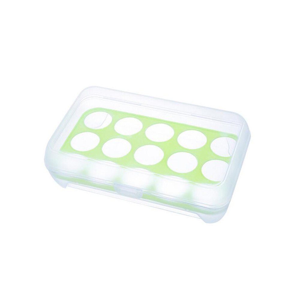 

Kitchen 15 Grids Egg Storage Box, Tea green