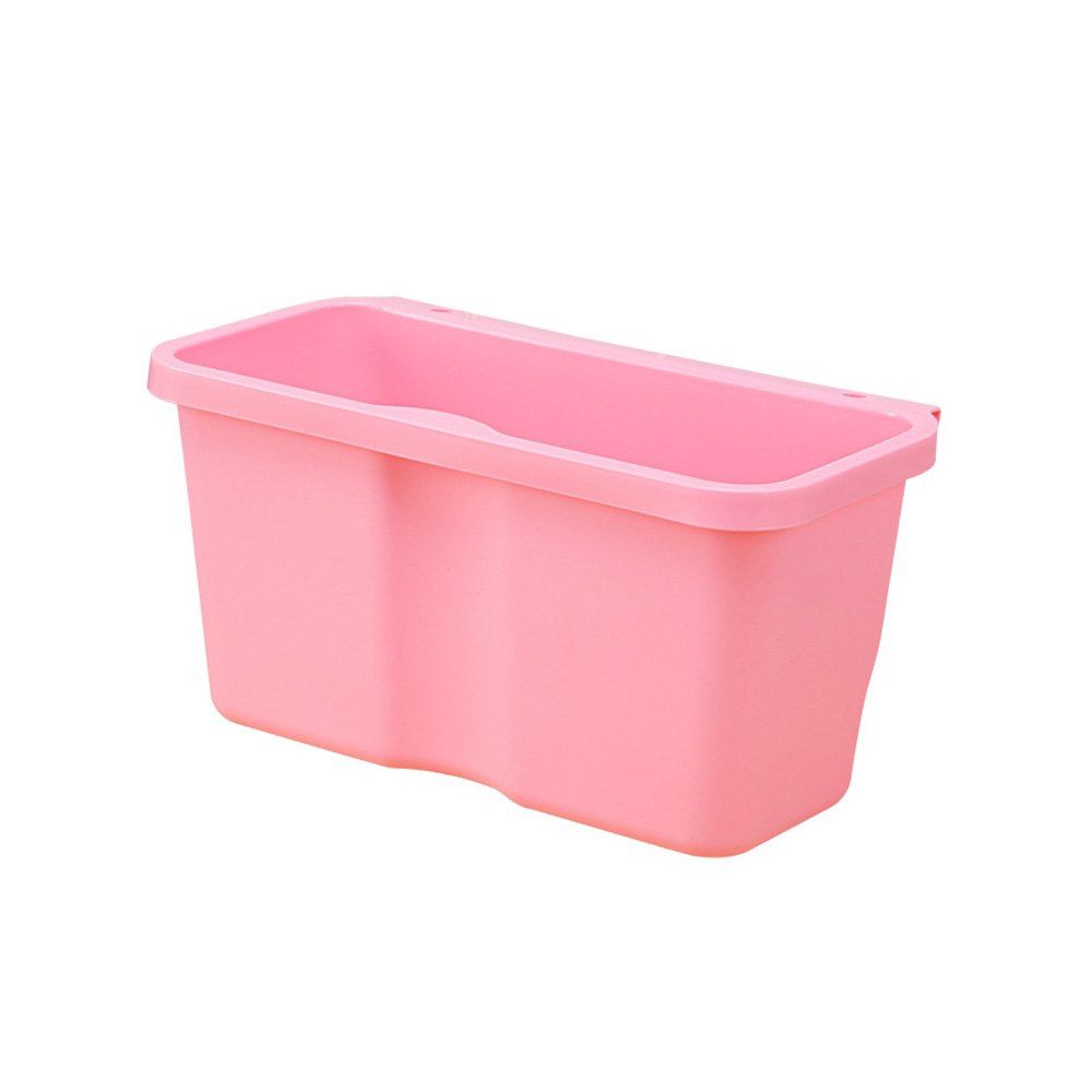 

Kitchen Plastic Hanging Trash Can, Light pink