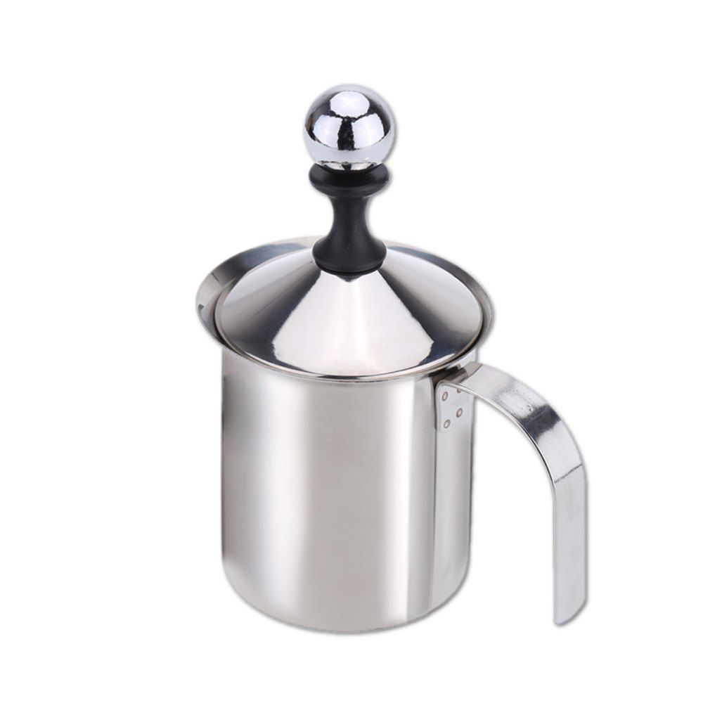 

Stainless Steel Double Mesh Milk Foamer DIY Fancy White Coffe, Silver
