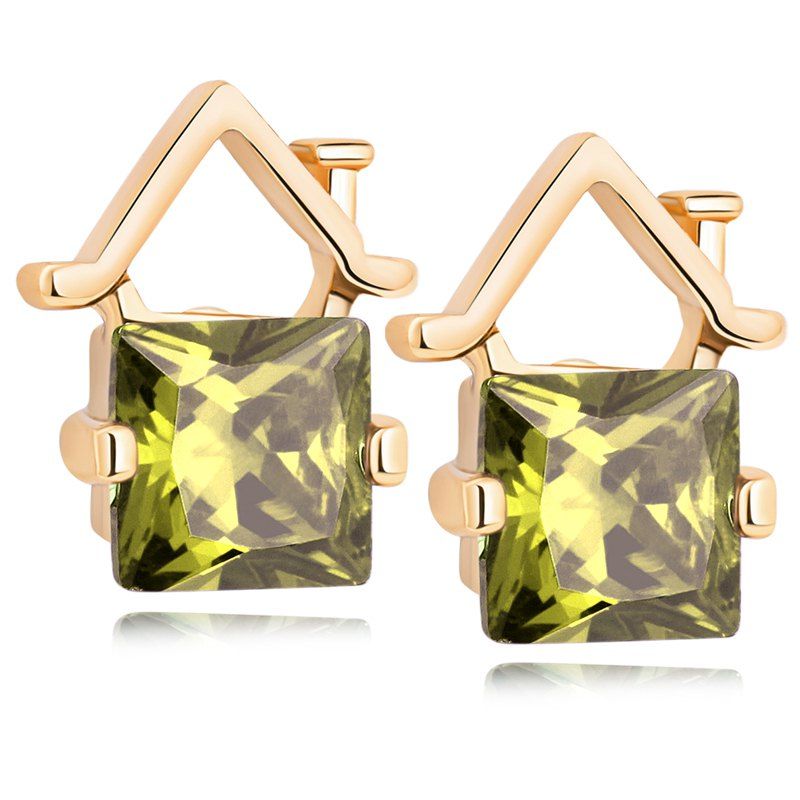 

Beautiful Zircon Earrings ERZ0173, Forest green