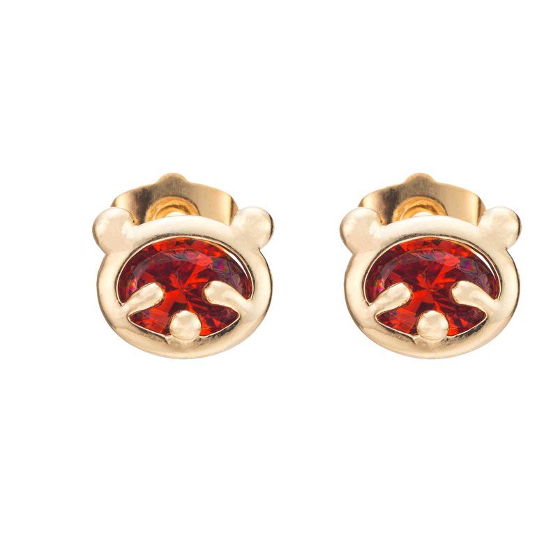 

Little Bear Fine Zircon Earrings ERZ0232, Ruby red