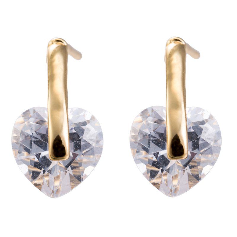 

Fine Zircon Earrings ERZ0237, White