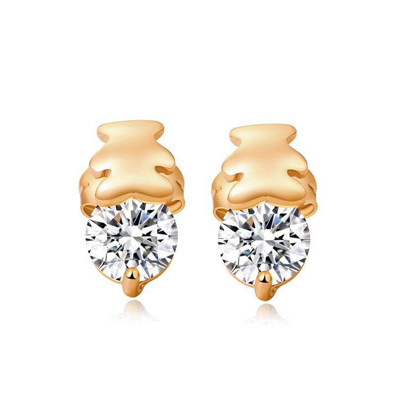 

Fashion Bear Fine Zircon Earrings ERZ0242, White
