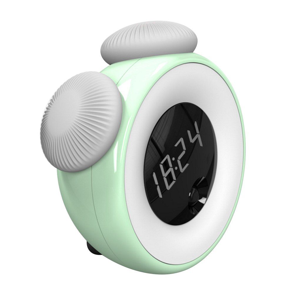 

BRELONG Smart Timing Sleep Bedside Sensor Alarm Clock Night Light, Blue green