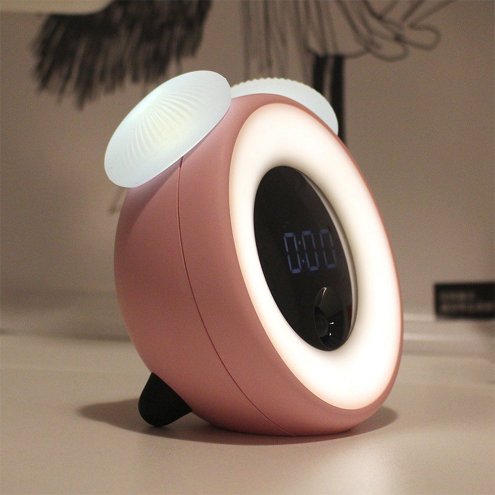 

BRELONG Smart Timing Sleep Bedside Sensor Alarm Clock Night Light, Rose