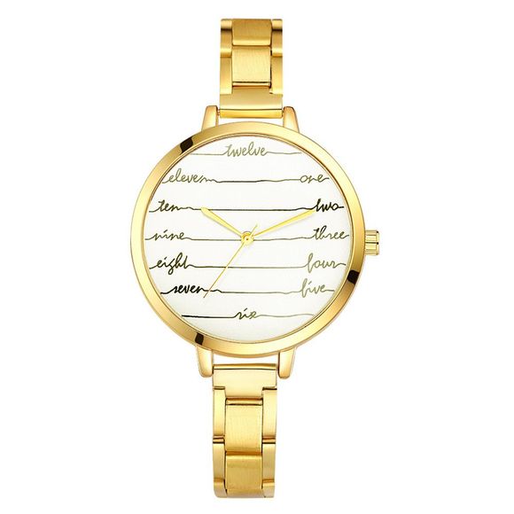 XR2400 femmes spécial minces bande de quartz montre-bracelet - Or 