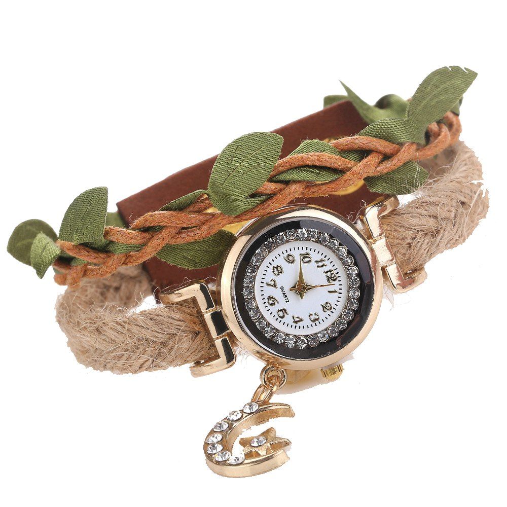 

Women New Original Woven Pendant Bracelet Watch, Cinnamon