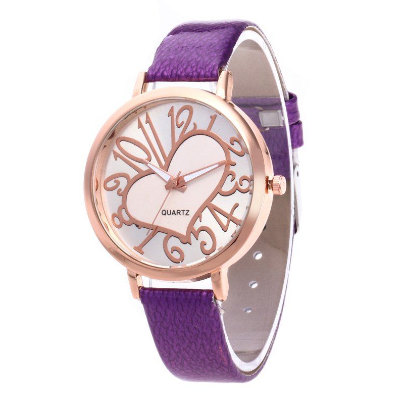 

Love Arabic Numerals Dial Women Watch, Purple