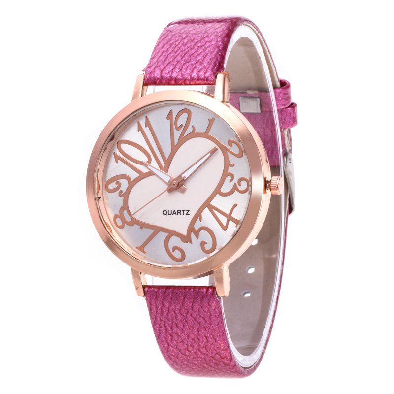 

Love Arabic Numerals Dial Women Watch, Rose red