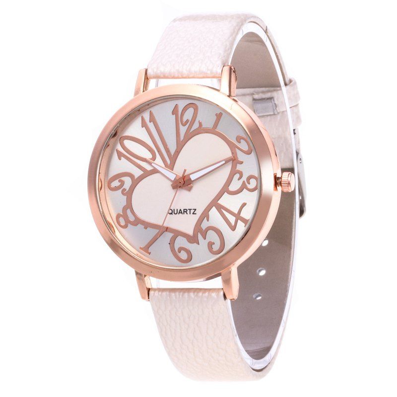 

Love Arabic Numerals Dial Women Watch, White