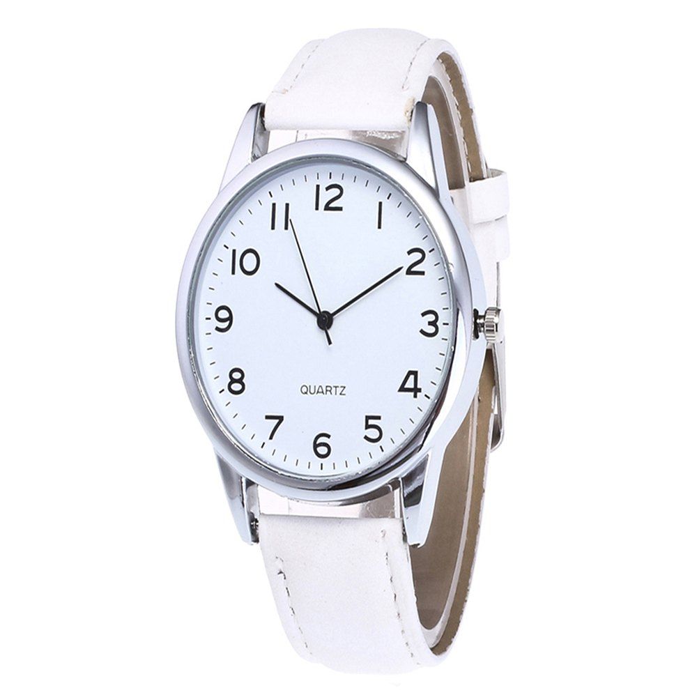 

Fashionable Simple Man Leather Watch, White