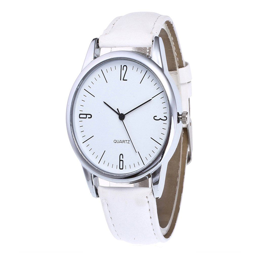 

Simple Arabic Numerals Scale Men Watch, White