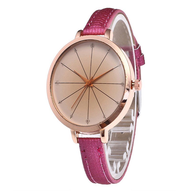 

Tea Color Dial Women Quartz Watch, Rose red