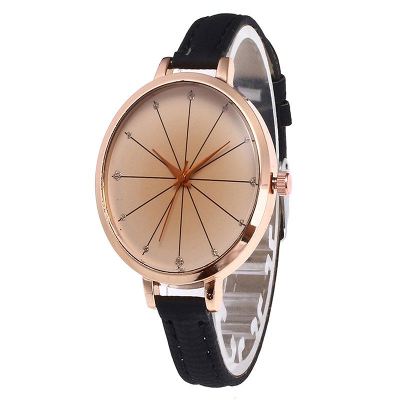 

Tea Color Dial Women Quartz Watch, Black
