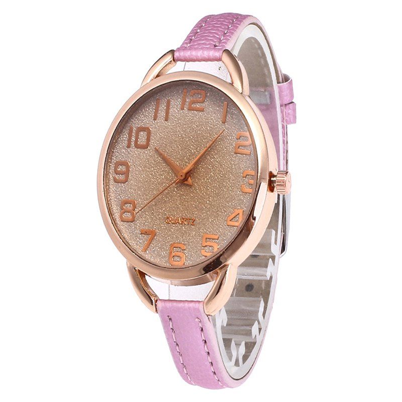 

Simple Digital Scale Quartz Watch, Pink