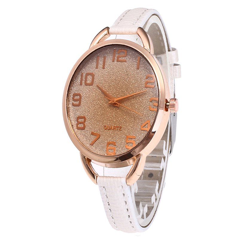 

Simple Digital Scale Quartz Watch, White