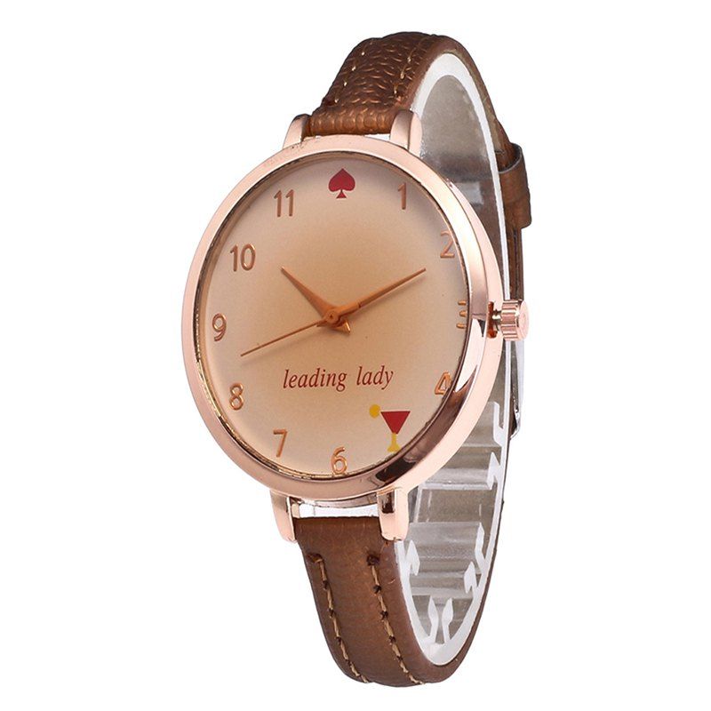

Tawny Alphabet Leather Watch, Coffee