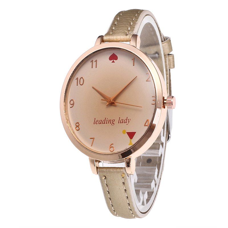 

Tawny Alphabet Leather Watch, Cornsilk