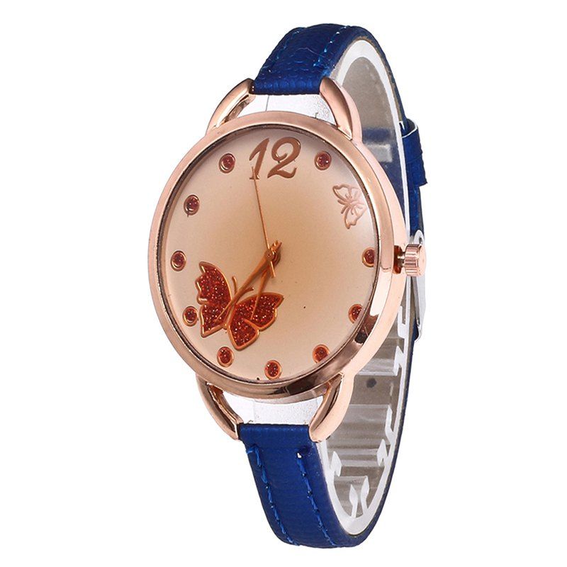 

Butterfly Tea Women Quartz Watch, Royal blue