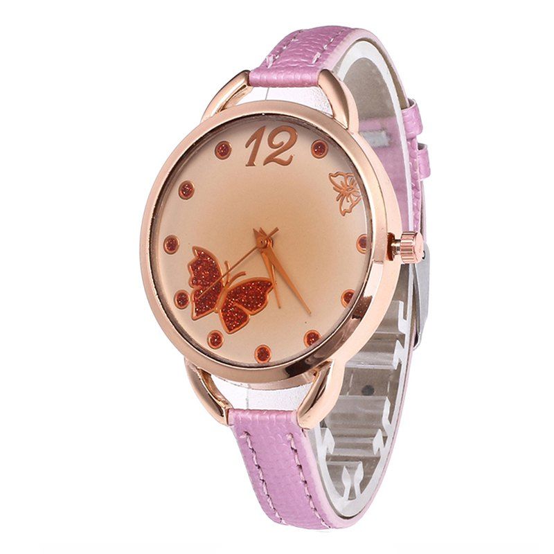 

Butterfly Tea Women Quartz Watch, Pink