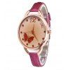 Butterfly Tea Femmes Quartz Montre - Rouge Rose 