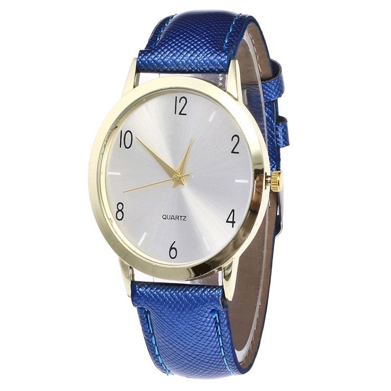

Fashionable Leather Quartz Watch, Royal blue
