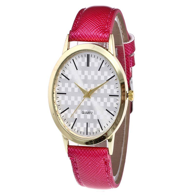 

Fashion Alloy Quartz Watch, Rose red