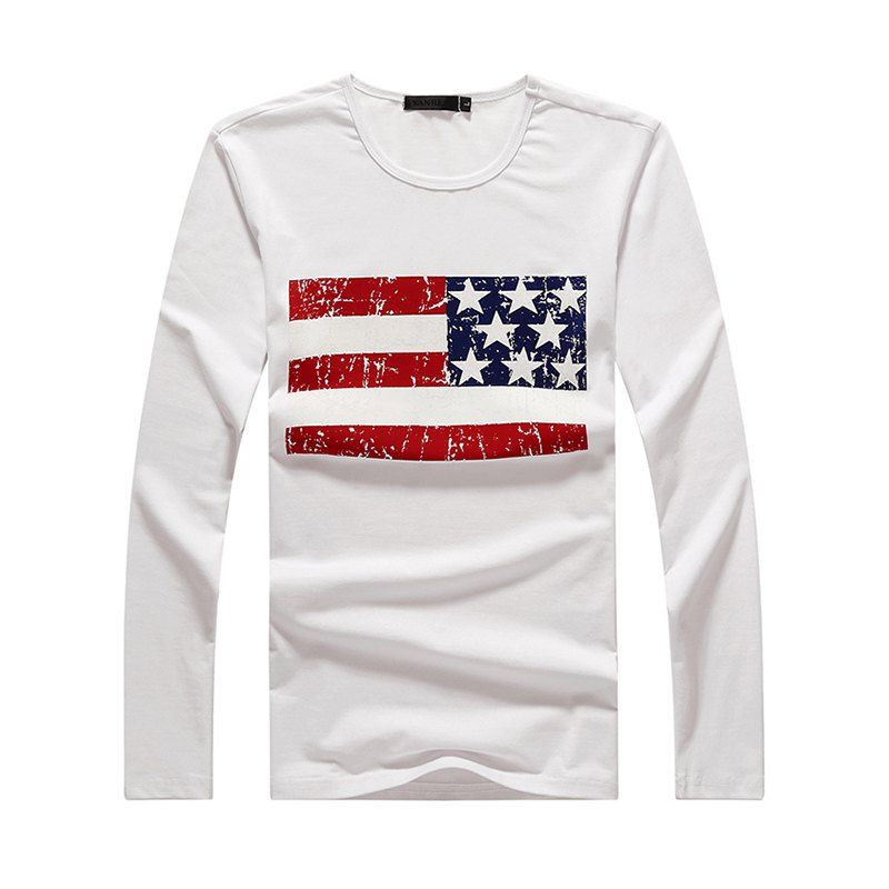 

Slim Fashion Star Print T-shirt, White