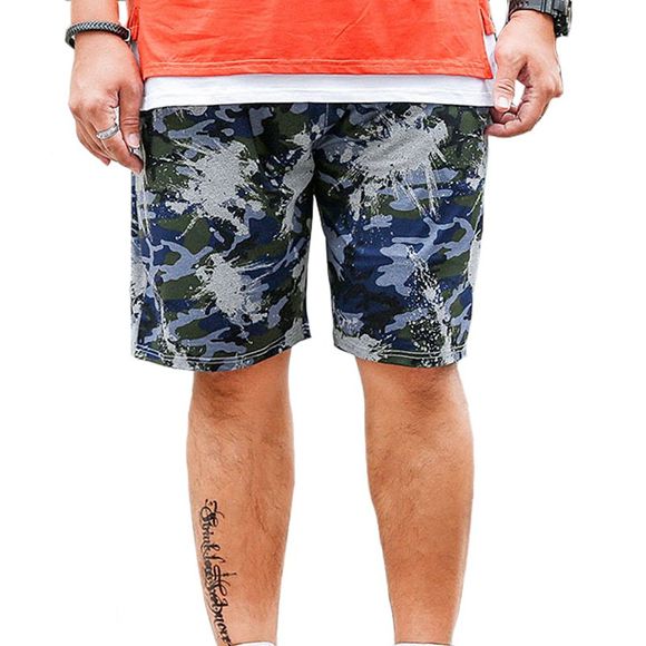 Summer Fashion loisirs camouflage grande taille shorts pour hommes - Bleu gris 3XL
