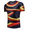 Coupe du monde Chariots allemands T-shirts imprimés à manches courtes pour hommes - Noir 2XL