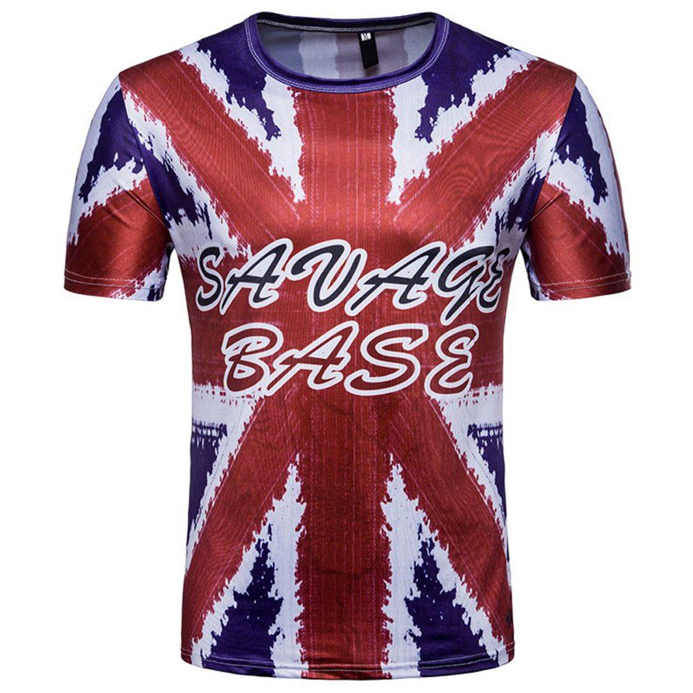 

Men's Metre Printed Short-Sleeved T-Shirts, Red