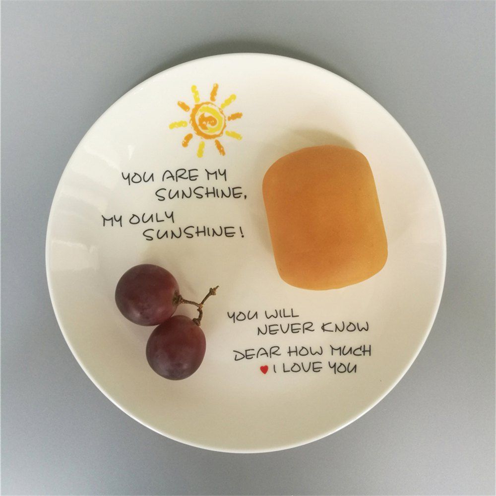 

Nordic Style Sun Pattern Ceramic Dinner Plate Round Dish, Multi
